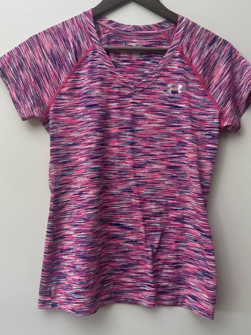 Under Armour Pink/Purple Short Sleeve Size SM